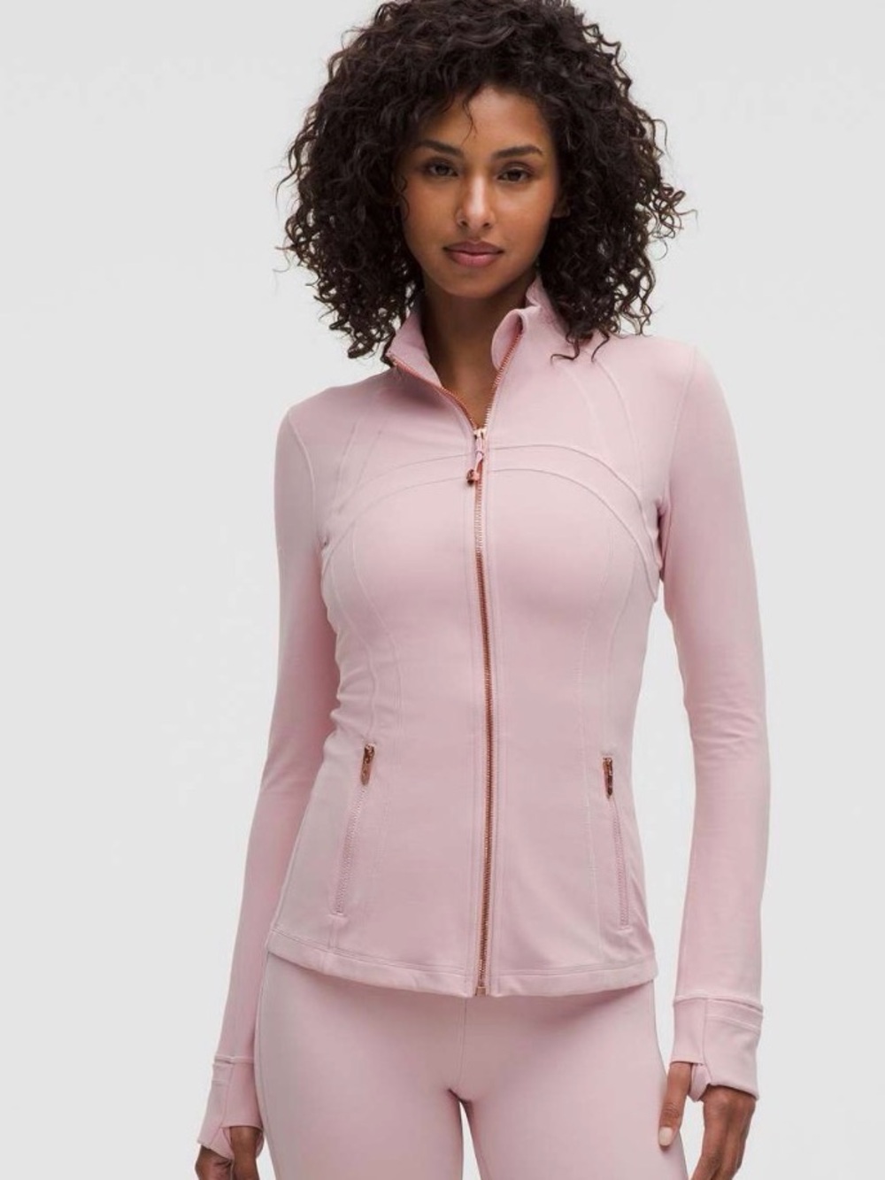 Lululemon pink haze define jacket size 4 nulu rose gold